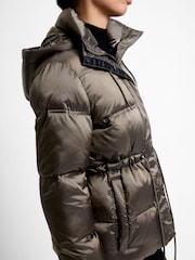 French Connection Green Kendra Nylon Puffer Jacket - Image 7 of 8