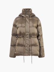 French Connection Green Kendra Nylon Puffer Jacket - Image 8 of 8