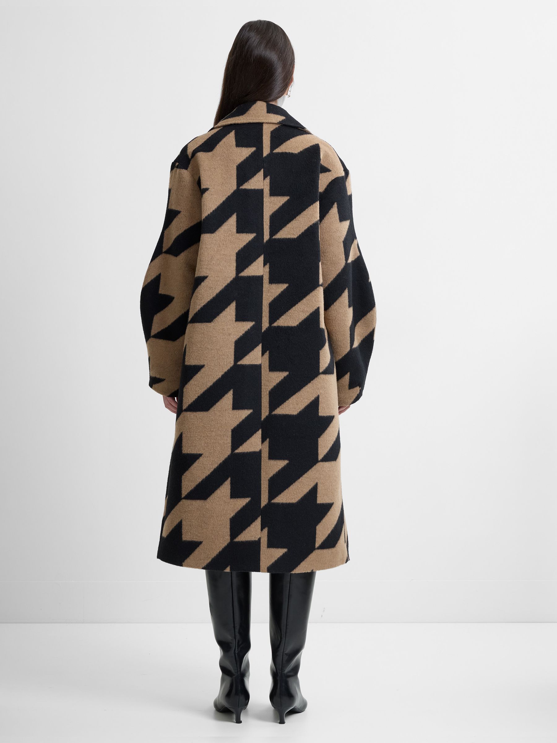Buy French Connection Black Lucilla Houndstooth Coat from the Next