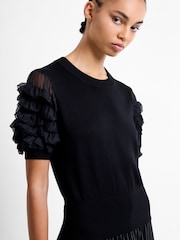 French Connection Krista Mix Stacked Ruffle Top - Imagen 3 de 5