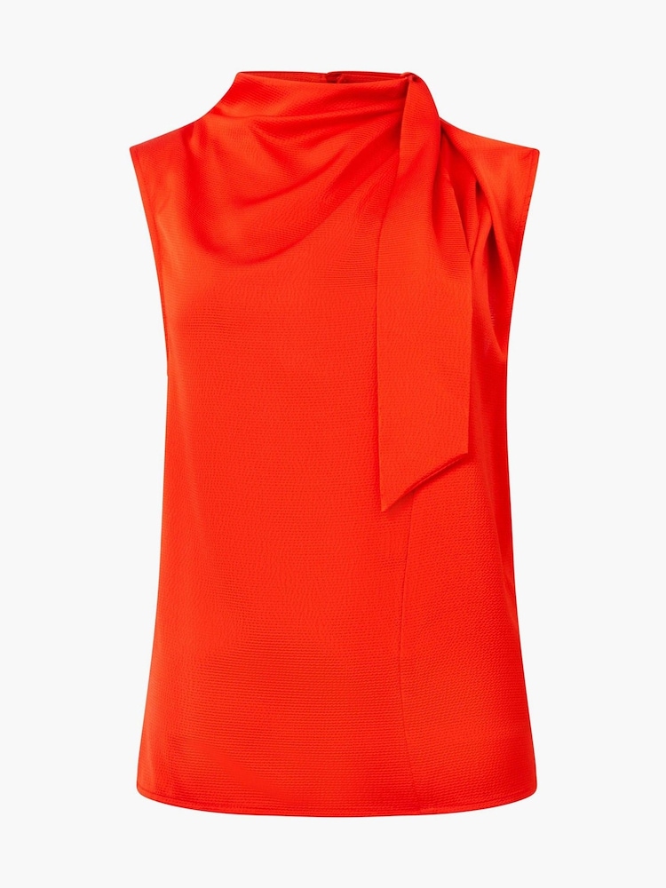 French Connection Orange Eliza Satin Top - Image 1 of 1 French Connection Orange Eliza Satin Top - Image 1 of 1