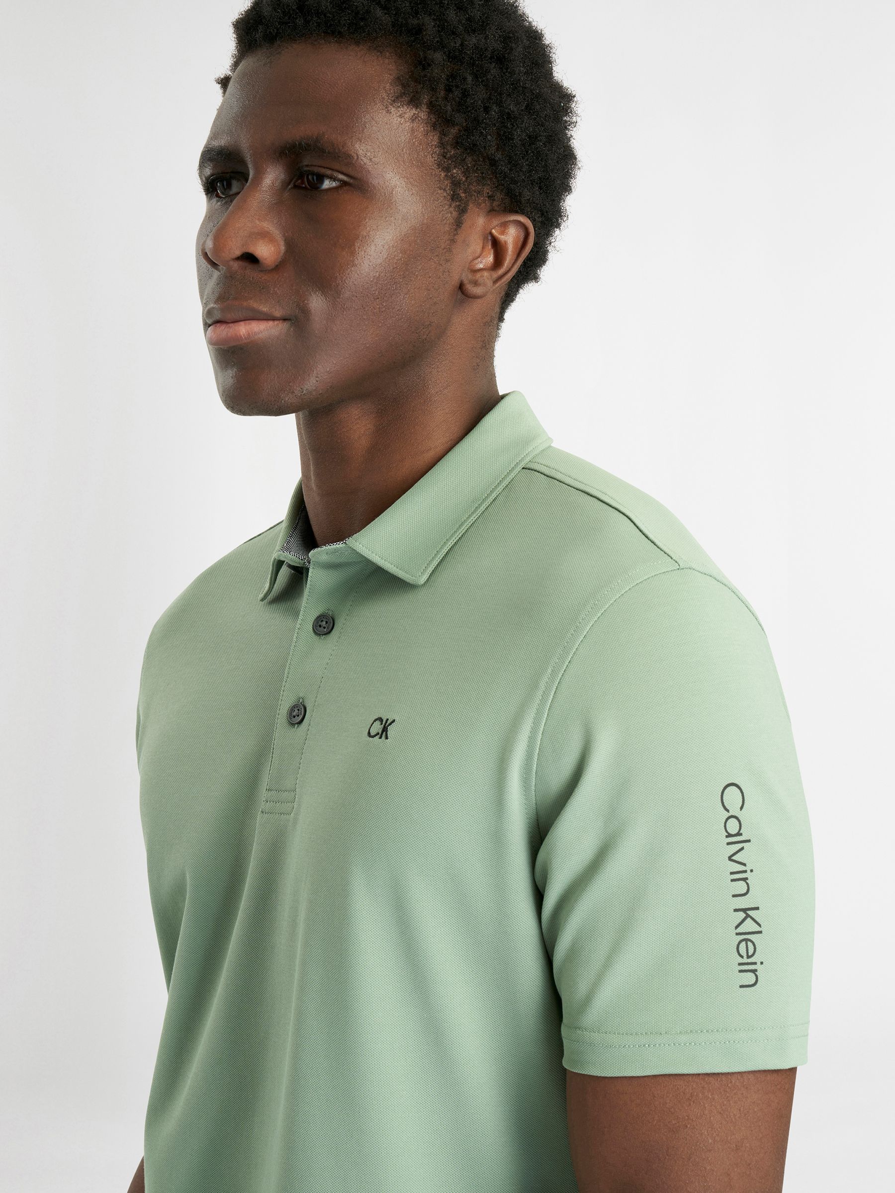 calvin klein sage green dress shirt Slim Fit Supima Cotton Stretch Dress Shirt | Sage