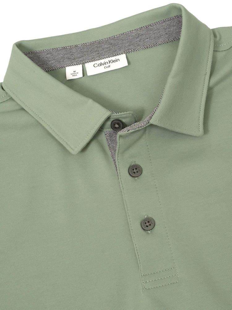 Mens Calvin Klein Golf Pistachio Green Uni Polo Shirt S