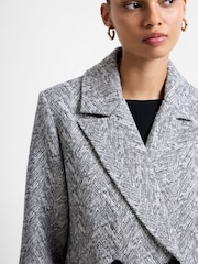 French Connection Grey Lowen Wool Double Breasted Coat - Image 3 of 7