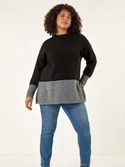 Roman Black Colour Block Knit Jumper - Image 1 of 5