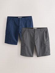 Ink Blue/Charcoal - სტრეჩ კარგო შორტები - სურათი 1 14-დან