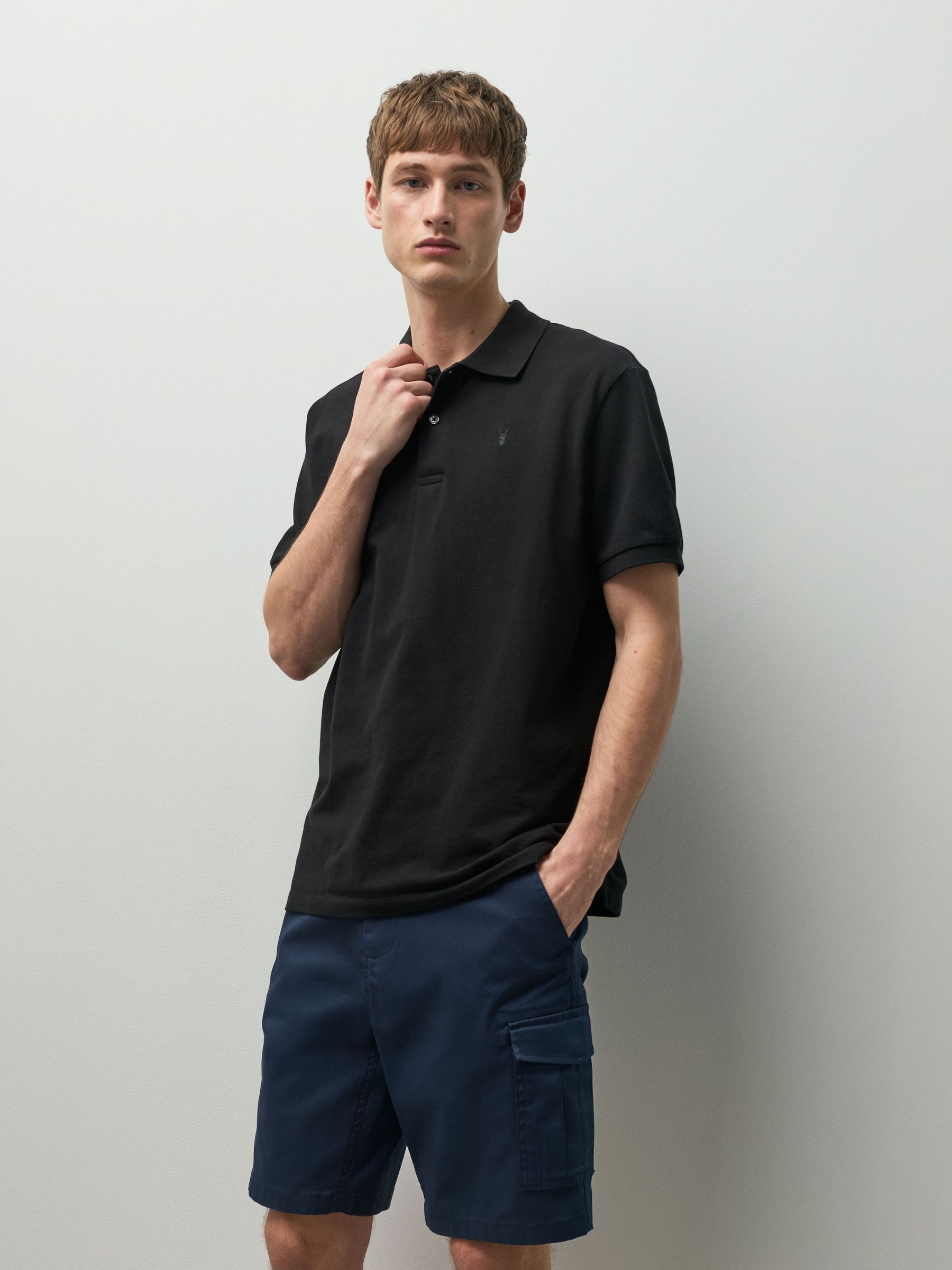 Buy Ink Blue/Stone 2 Pack Stretch Cargo Shorts from Next USA