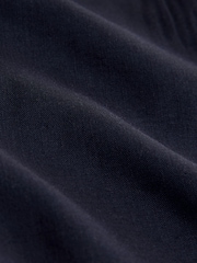 Navy - Suruali Iliyofungwa kwa Mguu na Kitani - Picha 3 kati ya 3