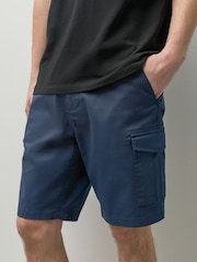 Ink Blue/Sage Green 2 Pack Stretch Cargo Shorts - Image 11 of 12