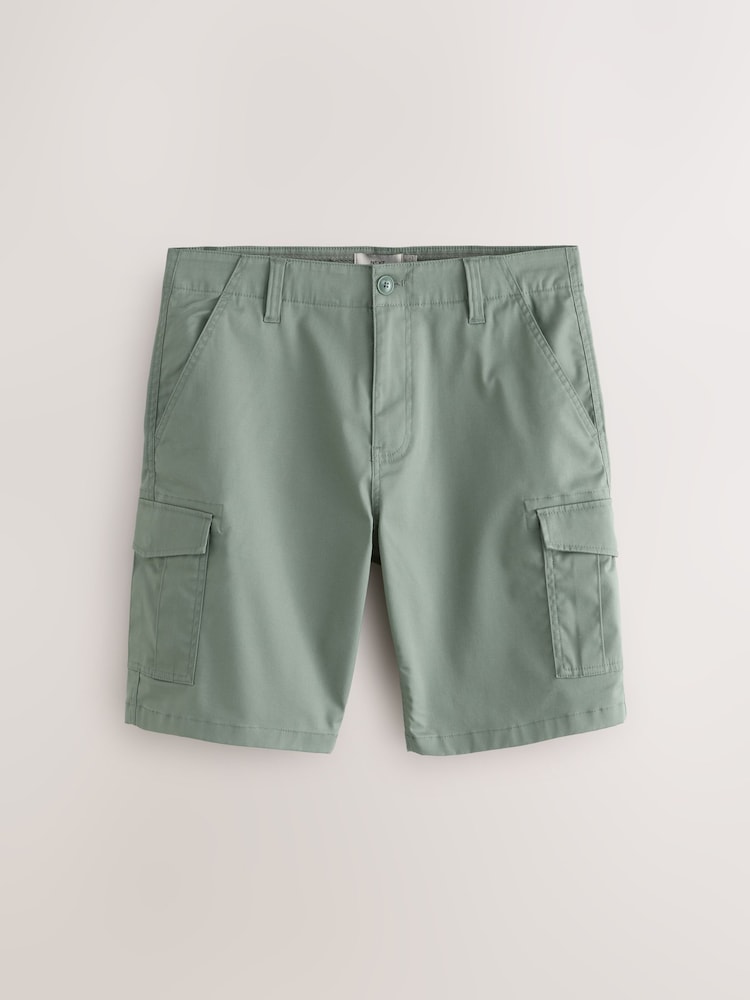 Ink Blue/Sage Green 2 Pack Stretch Cargo Shorts - Image 2 of 12