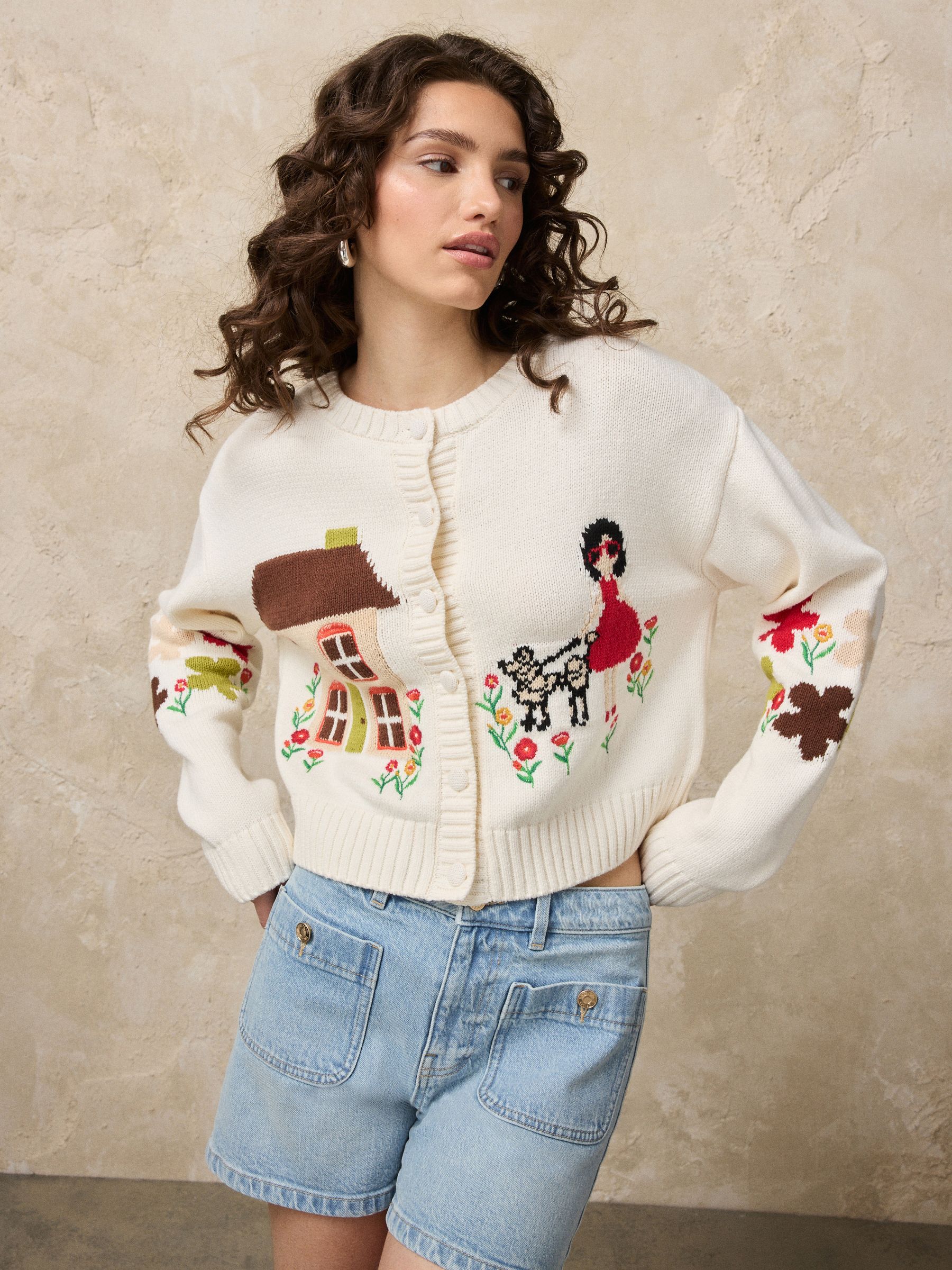SEEALL HAND SLAB CARDIGAN 2 （L相当） 生成り Buy Ecru Cotton Rich House Scene Cardigan from Next USA