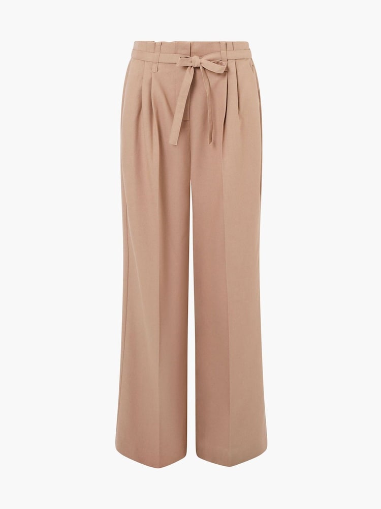 French Connection Natural Ferri Flannel Wide Leg Trousers - Image 1 of 1