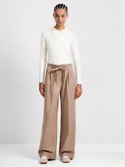 French Connection Ferri Flannel Wide Leg Trousers - Imagen 4 de 6