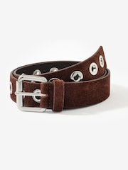 Mint Velvet Brown Suede Eyelet Belt - Image 1 of 3