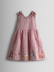 Red Fairground - JoJo Maman Bébé Cross Back Appliqué Sundress - Imaginea 1 din 4