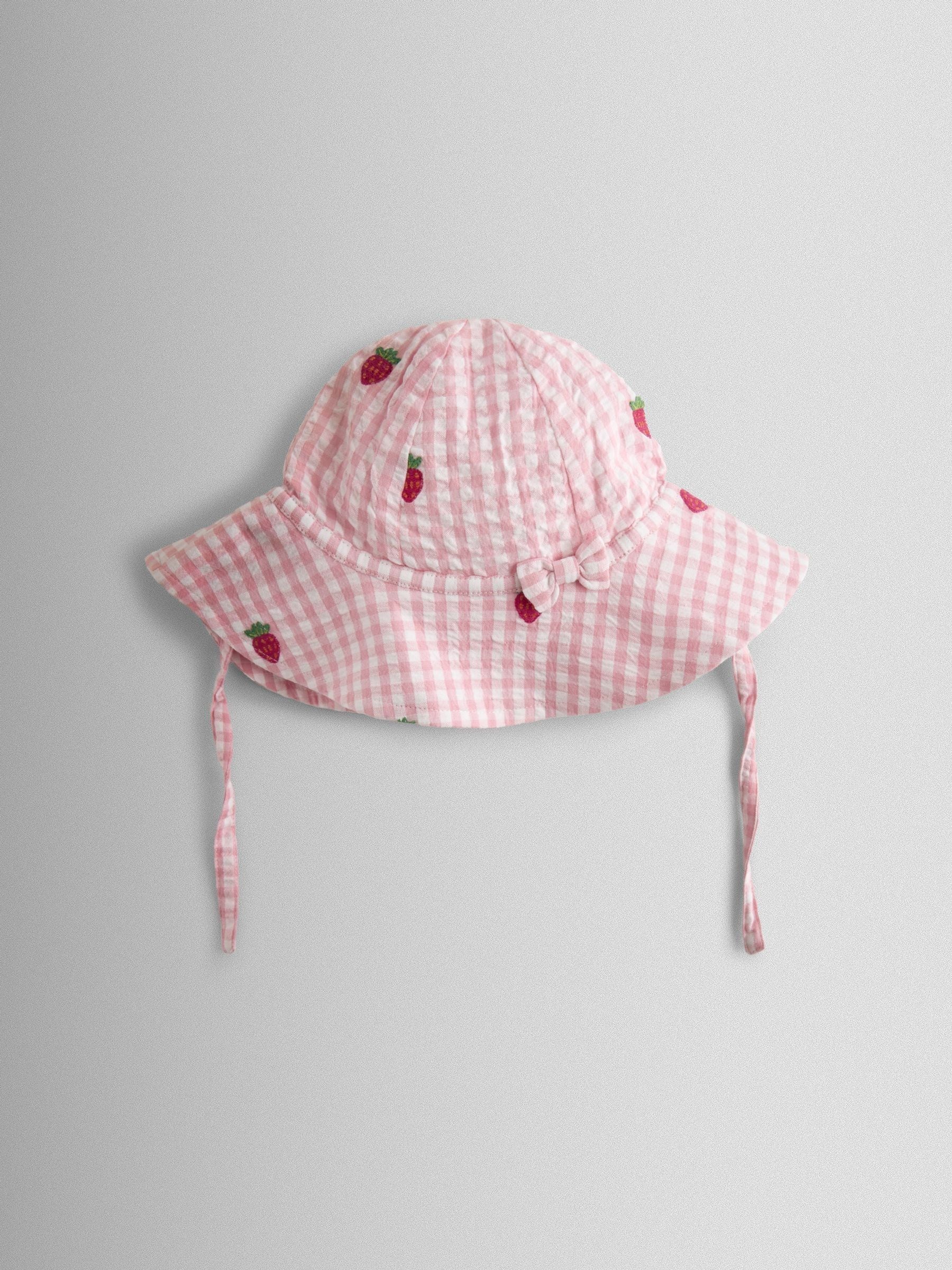 Buy JoJo Maman Bébé Pink Strawberry Embroidered Frill Romper & Hat