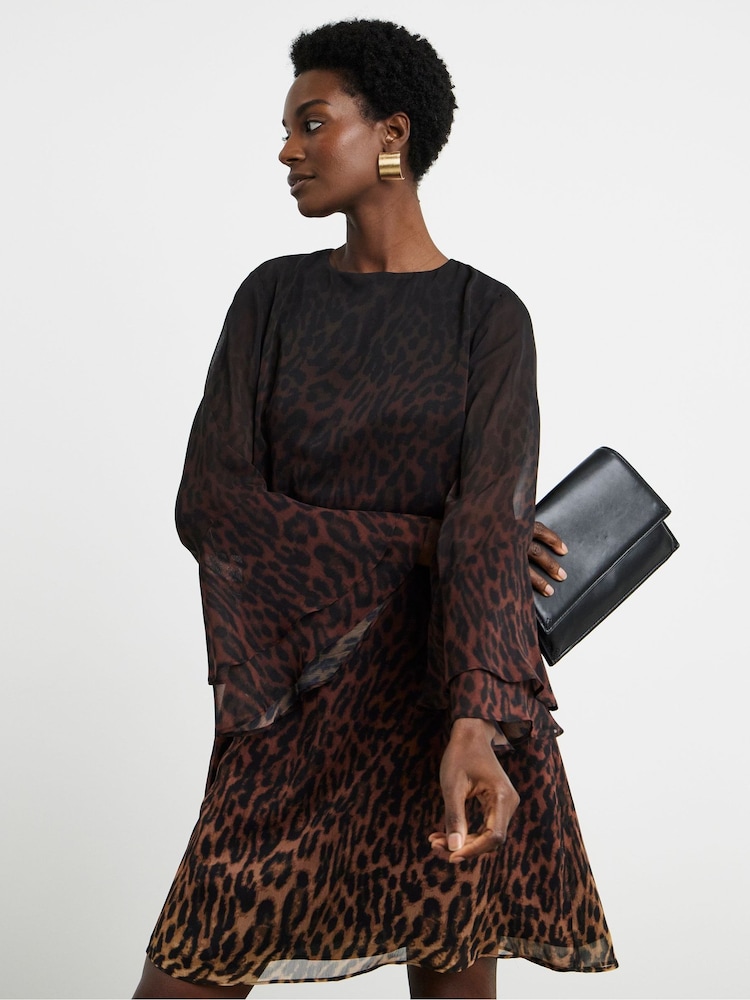 Joanna Hope Animal Crinkle Shift Dress - Image 1 of 4