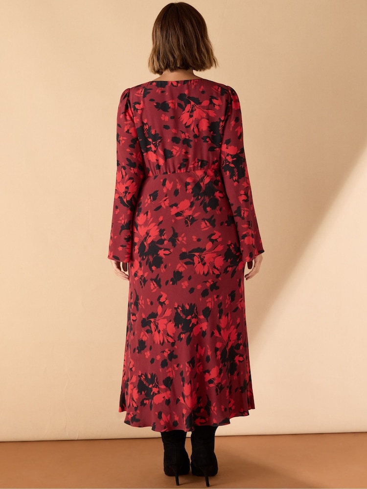 Live Unlimited Curve Abstract Print Ruched Front Maxi Dress - صورة 2 من 7 Live Unlimited Curve Abstract Print Ruched Front Maxi Dress - صورة 2 من 7