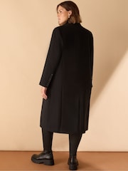 Live Unlimited Black Wool Blend Tailored Coat - Image 3 of 5