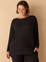 Live Unlimited Grey Curve Supersoft Round Neck Jumper - Image 1 of 4