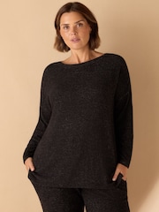 Live Unlimited Grey Curve Supersoft Round Neck Jumper - Image 2 of 4