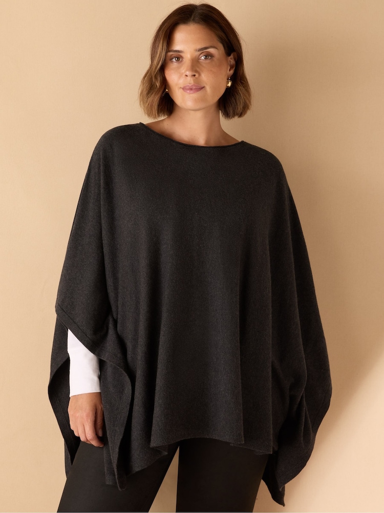 Live Unlimited Grey Live Unlimited Curve - Grey Poncho - Image 1 of 3 Live Unlimited Grey Live Unlimited Curve - Grey Poncho - Image 1 of 3