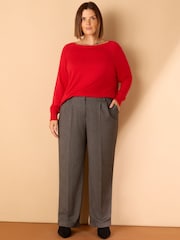 Live Unlimited Herringbone Turn Up Tailored Trousers - Bild 1 von 3