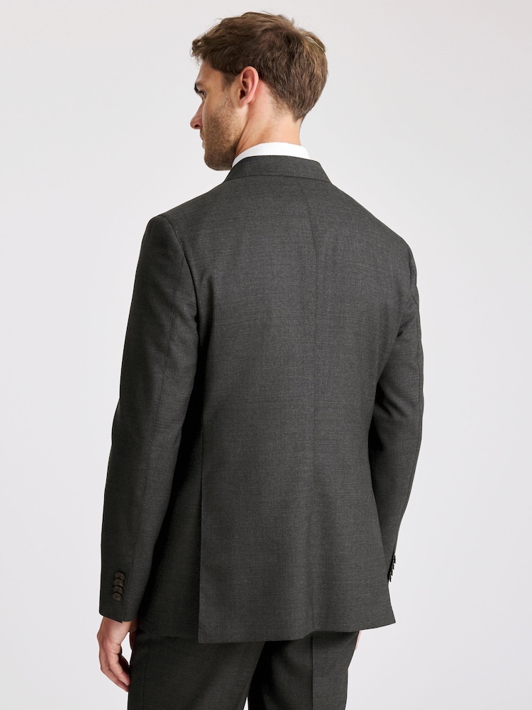 MOSS Tailored Fit Charcoal Grey Italian Jacket - Image 4 of 4