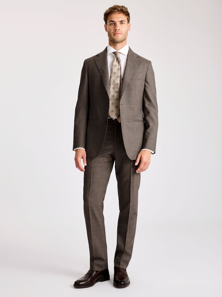 MOSS Tailored Fit Italian Light Brown Jacket - Image 1 of 4