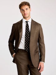 MOSS Tailored Fit Tobacco Italian Twill Brown Jacket - Image 1 of 4