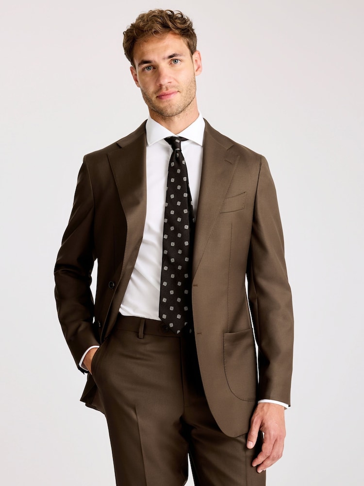 MOSS Tailored Fit Tobacco Italian Twill Brown Jacket - Image 1 of 4 MOSS Tailored Fit Tobacco Italian Twill Brown Jacket - Image 1 of 4