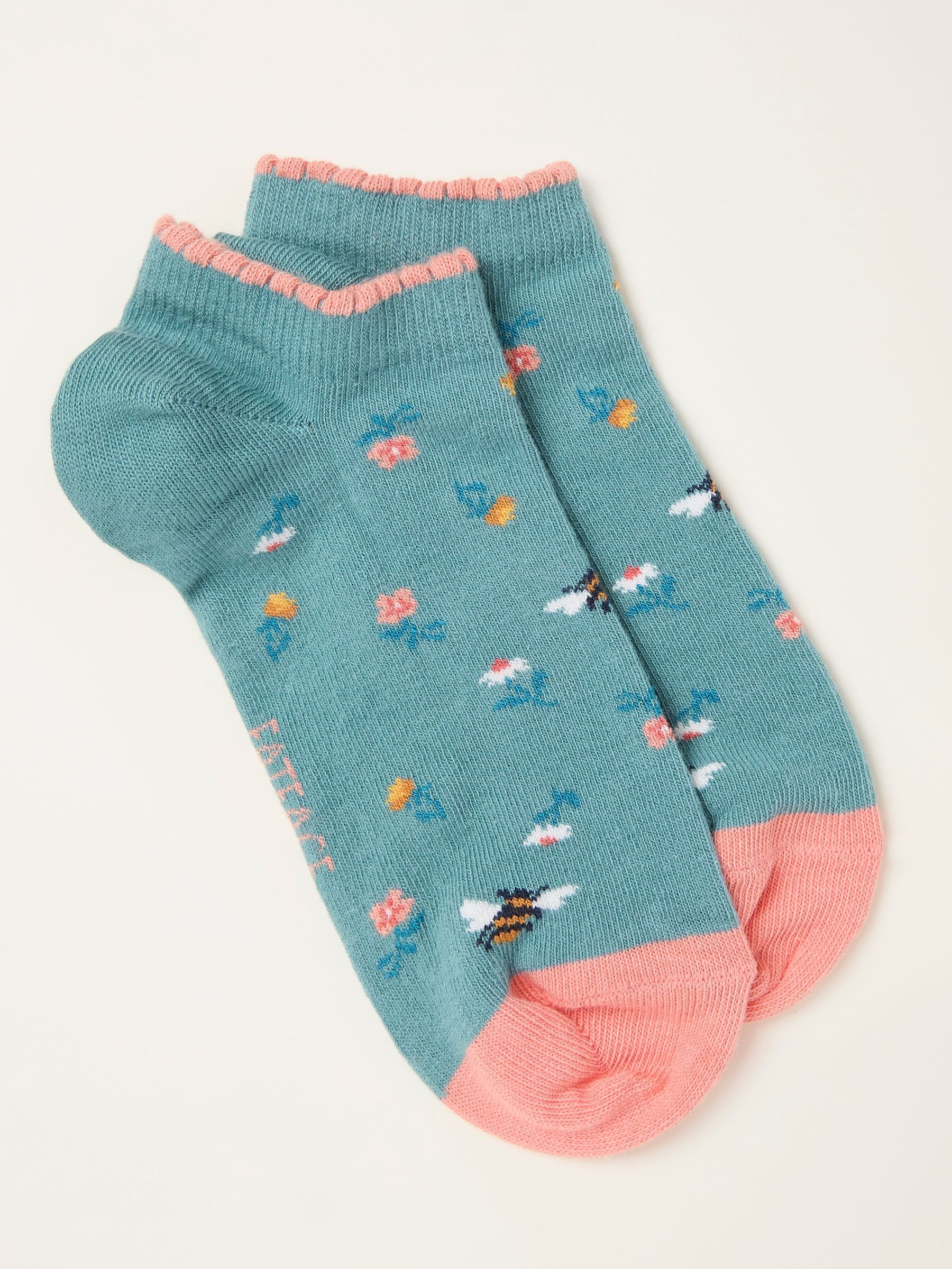 Fat Face - Women's Socks - Green - Cotton Blend