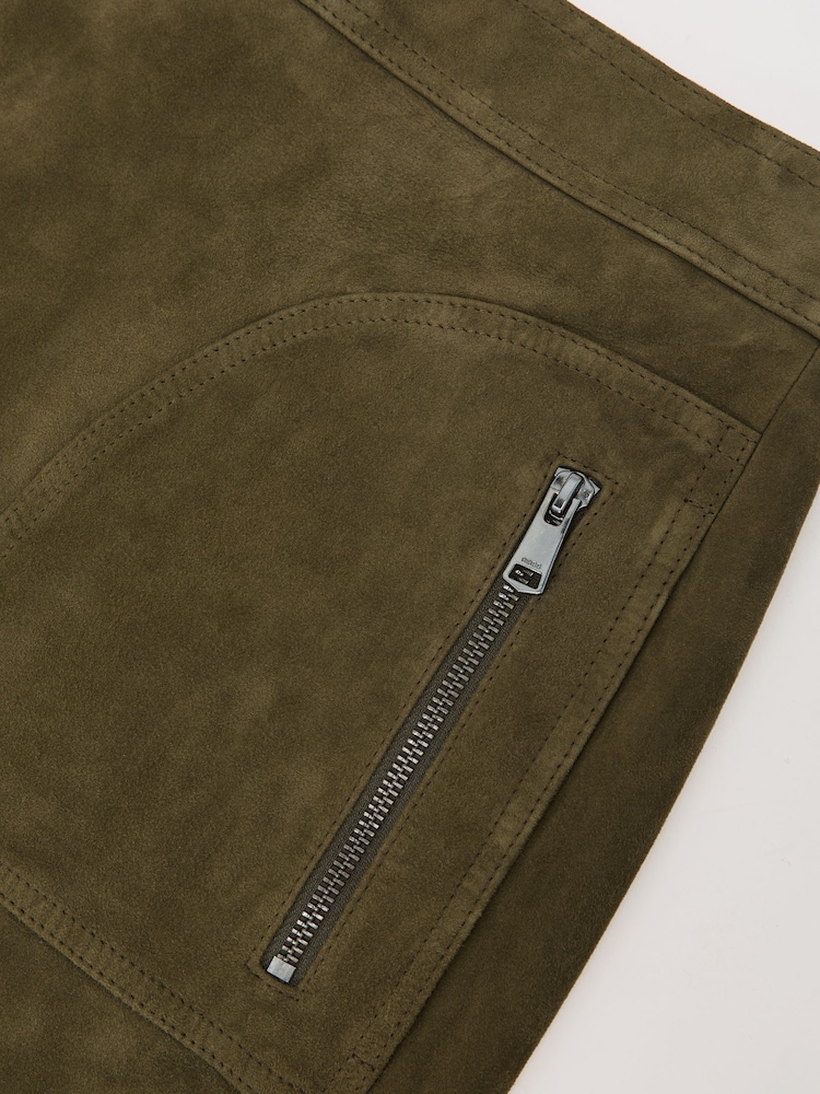 Reiss Tate Suede Zip-Pocket Mini Skirt - Slika 6 iz 6 Reiss Tate Suede Zip-Pocket Mini Skirt - Slika 6 iz 6