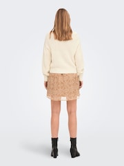 JDY Cream Button Down Knitted Cardigan - Image 4 of 6