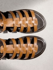 Tan Brown N. Premium Gladiator Sandals - Image 10 of 12