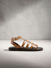 Tan Brown N. Premium Gladiator Sandals - Image 9 of 12