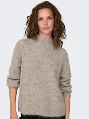 JDY Grey Long Sleeve Jumper - Image 1 of 6