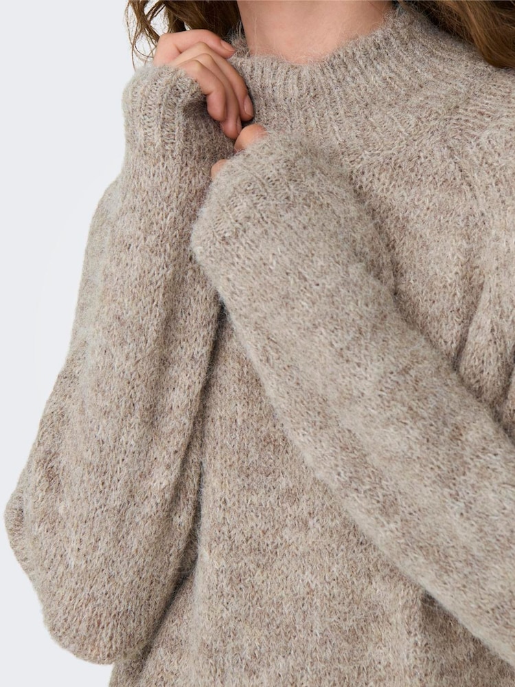 JDY Grey Long Sleeve Jumper - Image 2 of 6