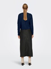 JDY Blue Knitted Button Down Short Cardigan - Image 2 of 4