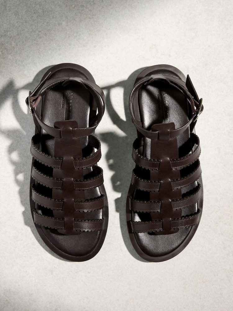 Chocolate Brown N. Premium Gladiator Sandals - Image 1 of 6