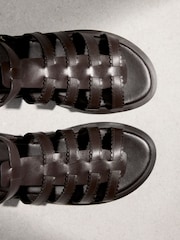 Chocolate Brown N. Premium Gladiator Sandals - Image 4 of 6