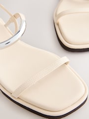 Bone Forever Comfort® Square Toe Metal Trim Flatform Sandals - Image 7 of 8