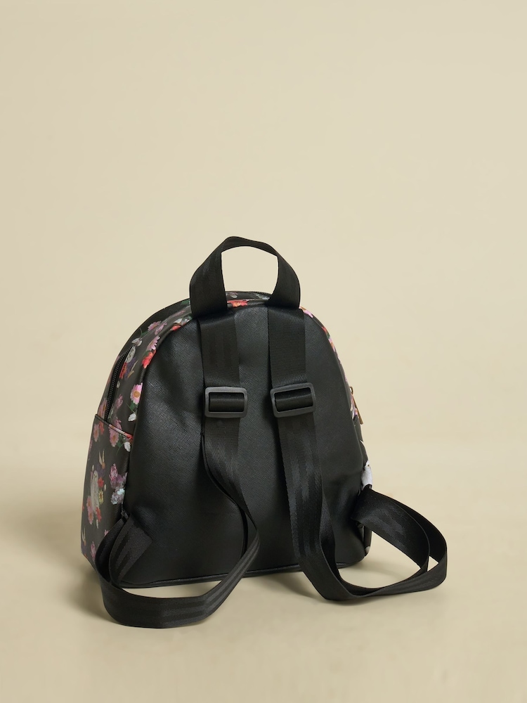 Brand Threads Black Harry Potter Floral Hedwig Backpack - Image 2 of 2 Brand Threads Black Harry Potter Floral Hedwig Backpack - Image 2 of 2