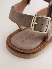 Taupe Knee High Gladiator Sandals - Image 9 of 9