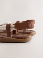 لون محايد - Rope Sling Back Sandals - صورة 9 من 9