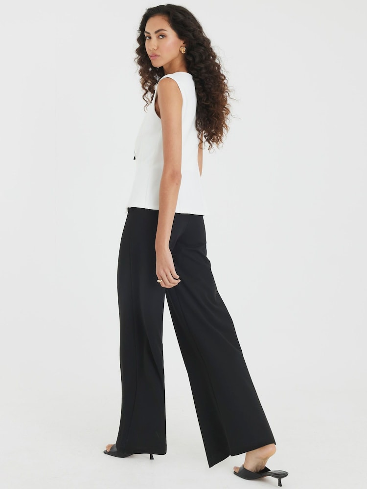 River Island Black Bow Hybrid Jumpsuit - Image 3 of 3