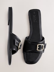 Кара - Forever Comfort® Buckle Detail Mules - 8ичинен 4 сүрөт