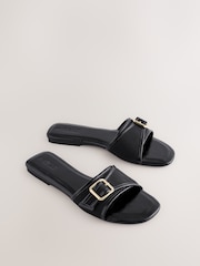 Кара - Forever Comfort® Buckle Detail Mules - 8ичинен 5 сүрөт
