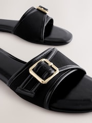 Кара - Forever Comfort® Buckle Detail Mules - 8ичинен 7 сүрөт