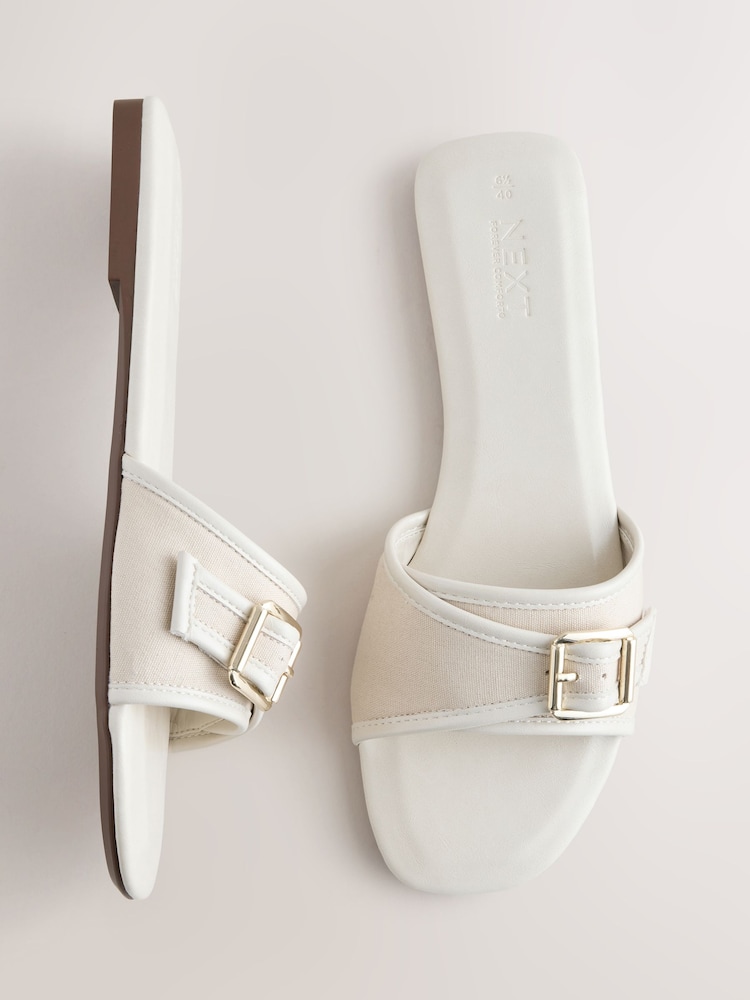 Bone Forever Comfort® Buckle Detail Mules - Image 1 of 5